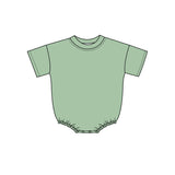 Preorder MOQ 5 pcs Each Style Solid Color Colorful Cotton Baby Bubble Romper