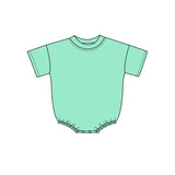 Preorder MOQ 5 pcs Each Style Solid Color Colorful Cotton Baby Bubble Romper