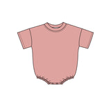 Preorder MOQ 5 pcs Each Style Solid Color Colorful Cotton Baby Bubble Romper