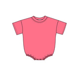 Preorder MOQ 5 pcs Each Style Solid Color Colorful Cotton Baby Bubble Romper