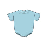 Preorder MOQ 5 pcs Each Style Solid Color Colorful Cotton Baby Bubble Romper