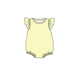 Preorder MOQ 5 pcs Each Style Solid Color Colorful Cotton Baby Bubble Romper