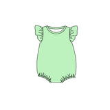 Preorder MOQ 5 pcs Each Style Solid Color Colorful Cotton Baby Bubble Romper