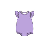 Preorder MOQ 5 pcs Each Style Solid Color Colorful Cotton Baby Bubble Romper