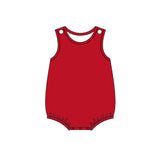 Preorder MOQ 5 pcs Each Style Solid Color Colorful Cotton Baby Bubble Romper