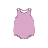 Preorder MOQ 5 pcs Each Style Solid Color Colorful Cotton Baby Bubble Romper