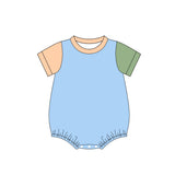 Preorder MOQ 5 pcs Each Style Solid Color Colorful Cotton Baby Bubble Romper