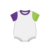 Preorder MOQ 5 pcs Each Style Solid Color Colorful Cotton Baby Bubble Romper