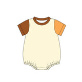 Preorder MOQ 5 pcs Each Style Solid Color Colorful Cotton Baby Bubble Romper
