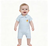 SR4281 Embroidery Halloween Candy Canes Stripe Baby Boys Romper