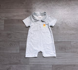 Preorder Samples SR4281 Embroidery Halloween Candy Canes Baby Boys Romper