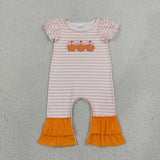 Embroidery Fall Pumpkin Kids Matching Clothes