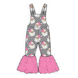 Preorder MOQ 5 pcs Each Style Christmas Plush Girl's Jumpsuit Kids Matching Clothes