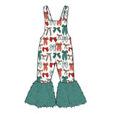 Preorder MOQ 5 pcs Each Style Christmas Plush Girl's Jumpsuit Kids Matching Clothes