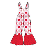 Preorder MOQ 5 pcs Each Style Christmas Plush Girl's Jumpsuit Kids Matching Clothes