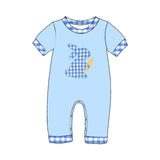 Preorder MOQ 5 pcs Each Style Easter Bunny Plaid Kids Matching Clothes-2026.8.27