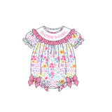 Preorder MOQ 5 pcs Each Style DADDY'S GIRL Floral Ruffles Baby Girls Romper Kids Matching Clothes