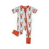 Preorder MOQ 5 pcs Each Style Mardi Gras Crawfish Stripe Kids Matching Clothes