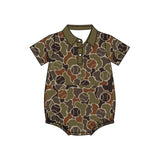 Preorder MOQ 5 pcs Each Style Hunting Camo Baseball Print Kids Matching Clothes