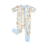 Preorder MOQ 5 pcs Each Style Easter Bunny Flower Blue Kids Matching Clothes
