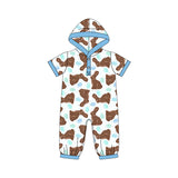Preorder MOQ 5 pcs Each Style Easter Bunny Hoodie Blue Kids Matching Clothes