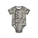 Preorder MOQ 5 pcs Each Style Hunting Camo Baby Side Snap Romper Kids Matching Clothes