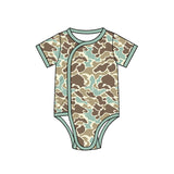 Preorder MOQ 5 pcs Each Style Hunting Camo Baby Side Snap Romper Kids Matching Clothes