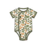 Preorder MOQ 5 pcs Each Style Hunting Camo Baby Side Snap Romper Kids Matching Clothes