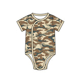 Preorder MOQ 5 pcs Each Style Hunting Camo Baby Side Snap Romper Kids Matching Clothes