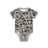 Preorder MOQ 5 pcs Each Style Hunting Camo Baby Side Snap Romper Kids Matching Clothes