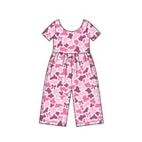 Preorder MOQ 5 pcs Each Style Hunting Camo Bows Girl's Jumpsuit Kids Matching Clothes