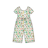 Preorder MOQ 5 pcs Each Style Saint Patrick Leaves Girl's Jumpsuit Kids Matching Clothes