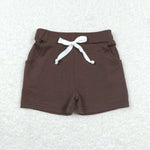 BSSO0951 Hunting Elk Brown Boys Shorts Set