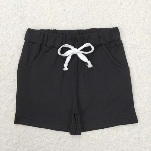 SS0137 Cotton Black Boy's Shorts