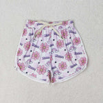 SS0172 MAMA Flower Rainbow Pink Adult's Shorts