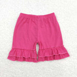 GSSO1251 Summer Flower Rose Pink Girls Shorts Set