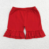 GSSO0634 Summer Baseball Red Girls Shorts Set