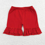 GSSO1268 Back to shool Apple Red Girls Shorts Set