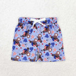 SS0204 Cow Blue Boy's Shorts