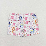 GSSO0900 Cartoon Flower Girls Shorts Set