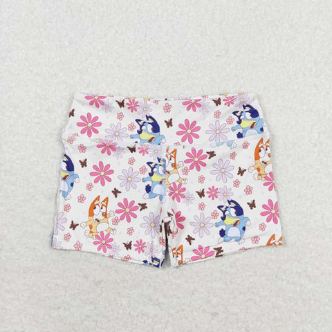 SS0213 Cartoon Flower Girls Biker Shorts Style