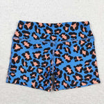 GSSO0901 Leopard Blue Girls Shorts Set