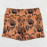 GSSO0902 Cactus Brown Girls Shorts Set
