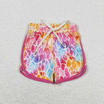 SS0229 Summer Leopard Pink Girls Sport Shorts