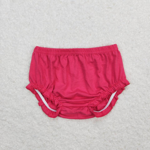 SS0248 Hot Pink Solid Color Cotton Girls Bummie