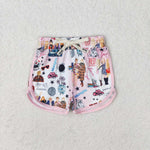 SS0255 Singer Star Pink Girls Sport Shorts