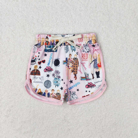 SS0255 Singer Star Pink Girls Sport Shorts