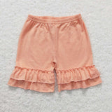 GSSO1076 Summer Butterfly Orange Girls Shorts Set