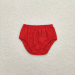 SS0268 Red Solid Color Cotton Boys Bummie