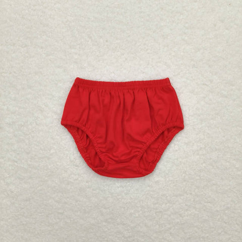 SS0268 Red Solid Color Cotton Boys Bummie